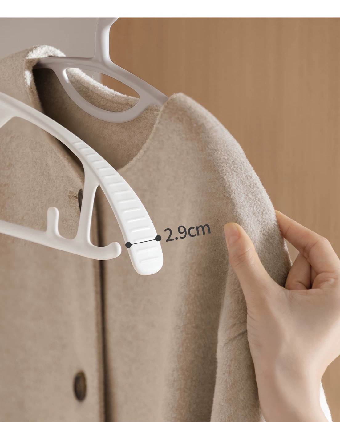 Bộ 10 móc treo quần áo có dải chống trượt đa năng