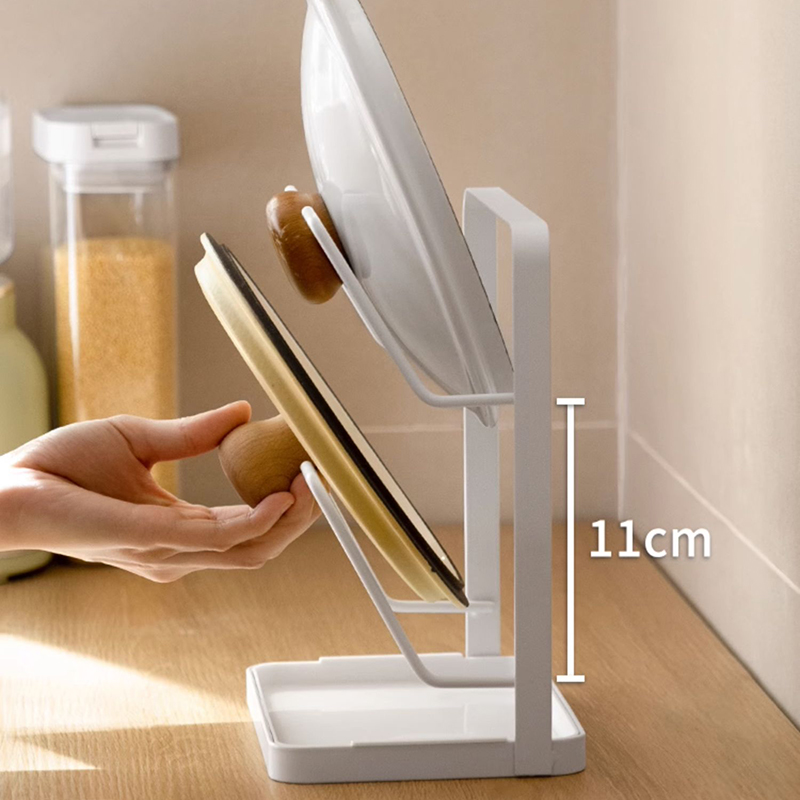 Giá đỡ nắp nồi và dụng cụ làm bếp để bàn