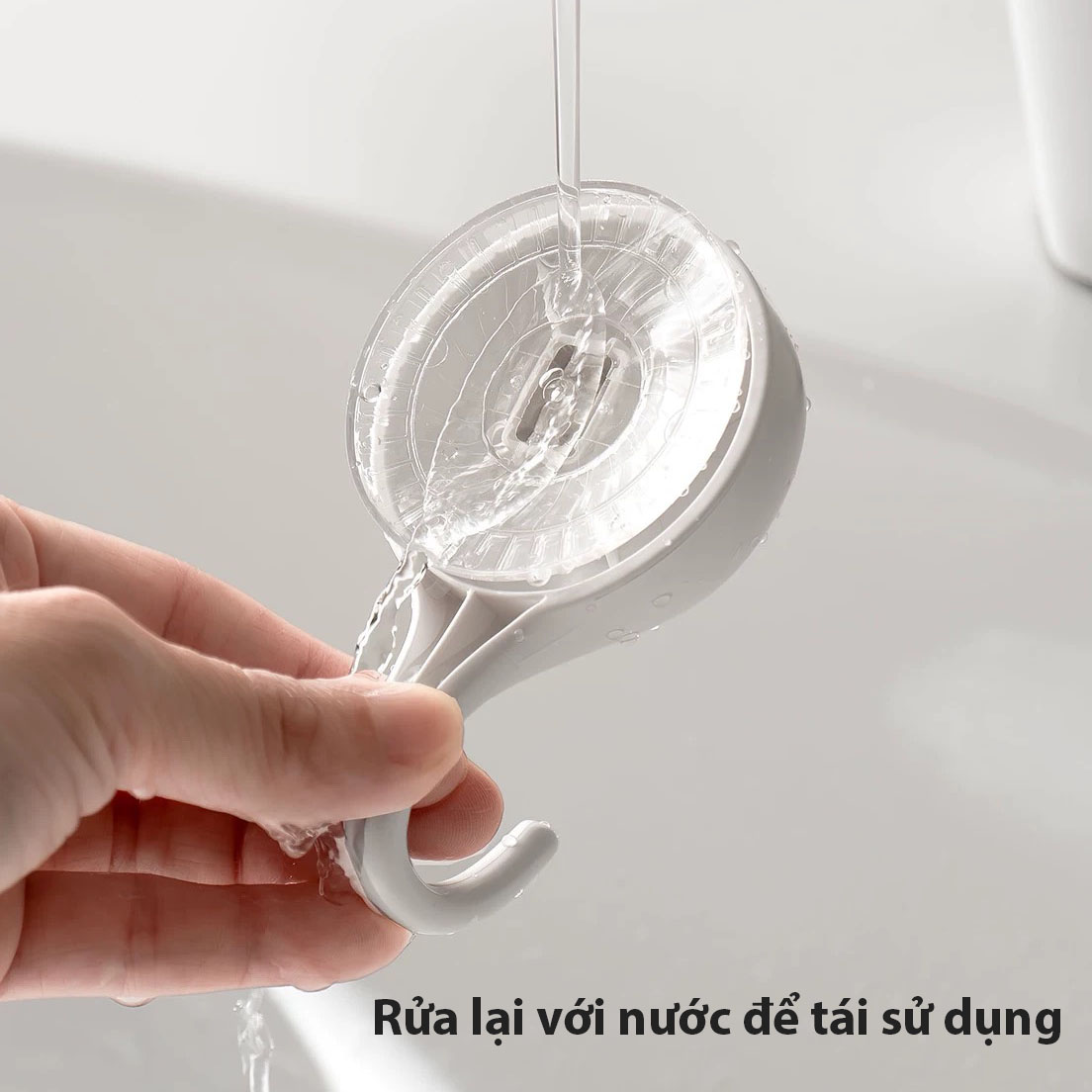 Móc dán tường hút chân không thiết kế tinh tế thẩm mỹ
