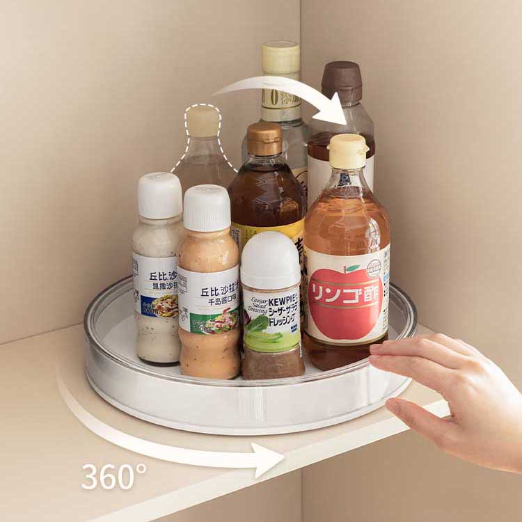 Khay đựng gia vị đáy chống trượt có thể xoay 360 độ