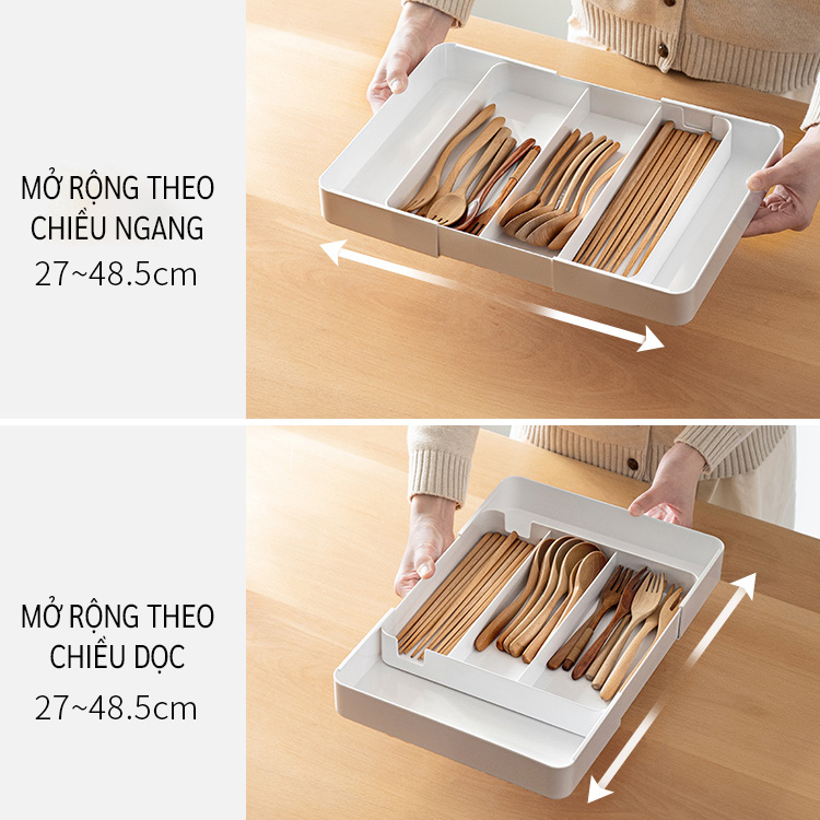 Khay đựng muỗng đũa có thể điều chỉnh kích thước