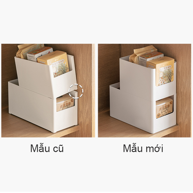 Hộp nhựa đựng đồ tủ bếp kiểu chữ U có thể xếp chồng