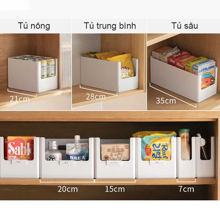 Hộp nhựa đựng đồ tủ bếp kiểu chữ U có thể xếp chồng